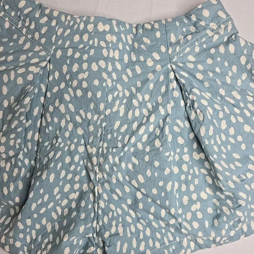 Free People Bennett Shorts high waisted w/ Side pockets‎ flowy size 8 Blue White